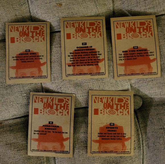 New Kids On The Block 1989 Trading Cards and Stickers Lot, NKOTB Collectibles - Picture 3 of 3